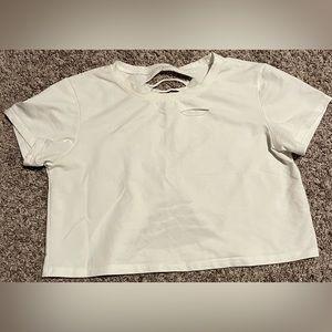 White crop top shirt, Size Medium